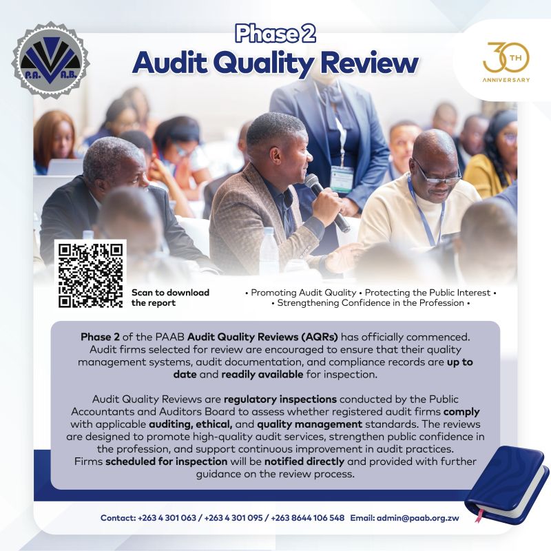 🔍 Phase 2 of the Audit Quality Reviews (AQRs) is now underway.